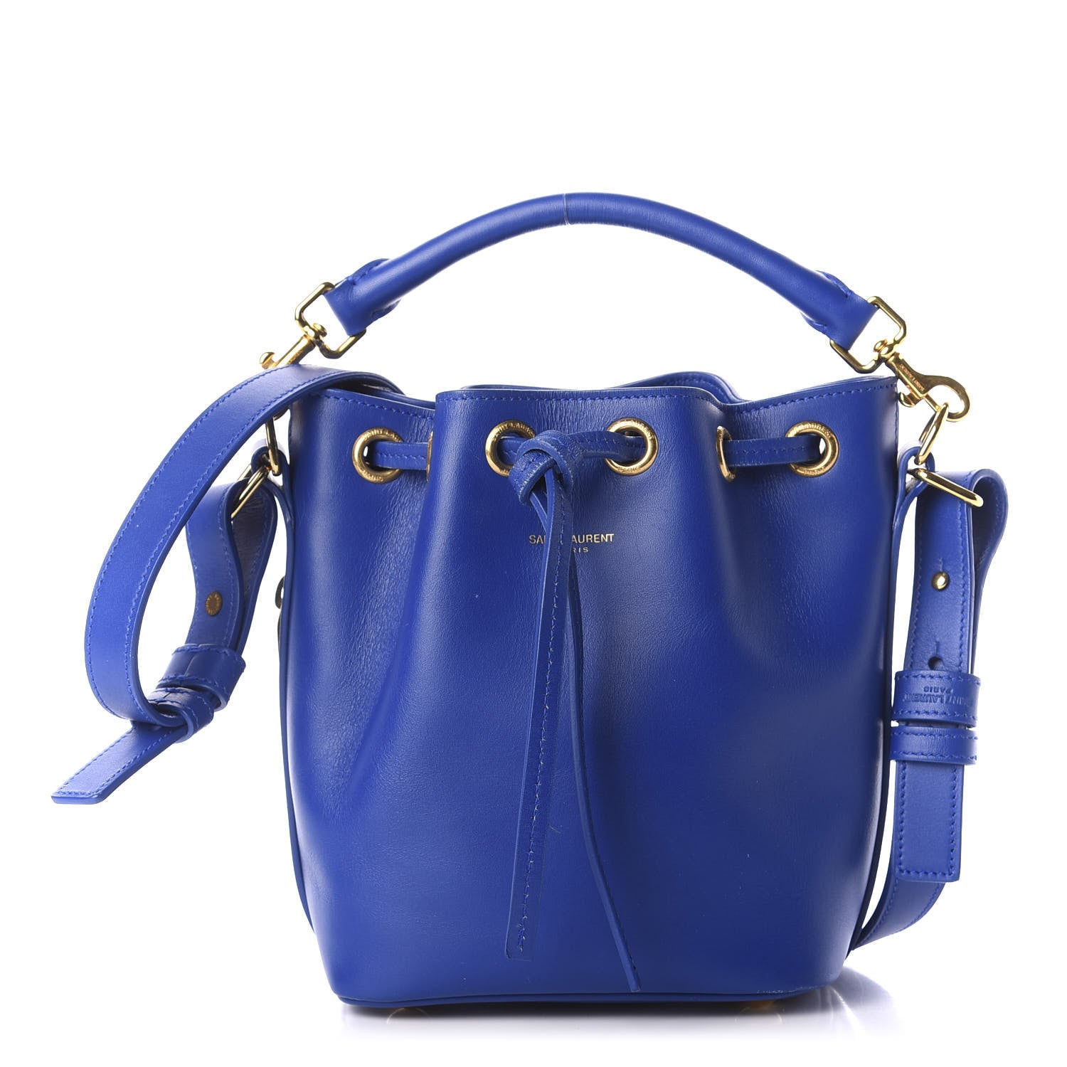Saint Laurent Calfskin Small Emmanuelle Bucket Bag Blue Marjorelle 1 of 11