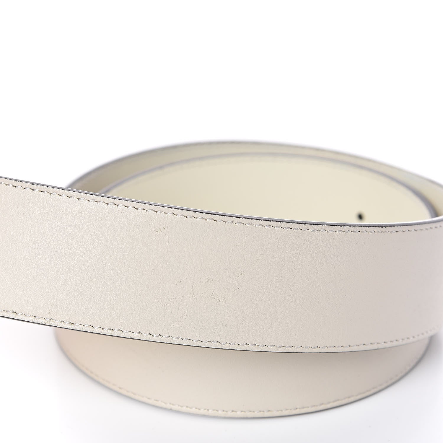 Gucci Calfskin Double G 40mm Belt 80 32 Mystic White 6 of 8