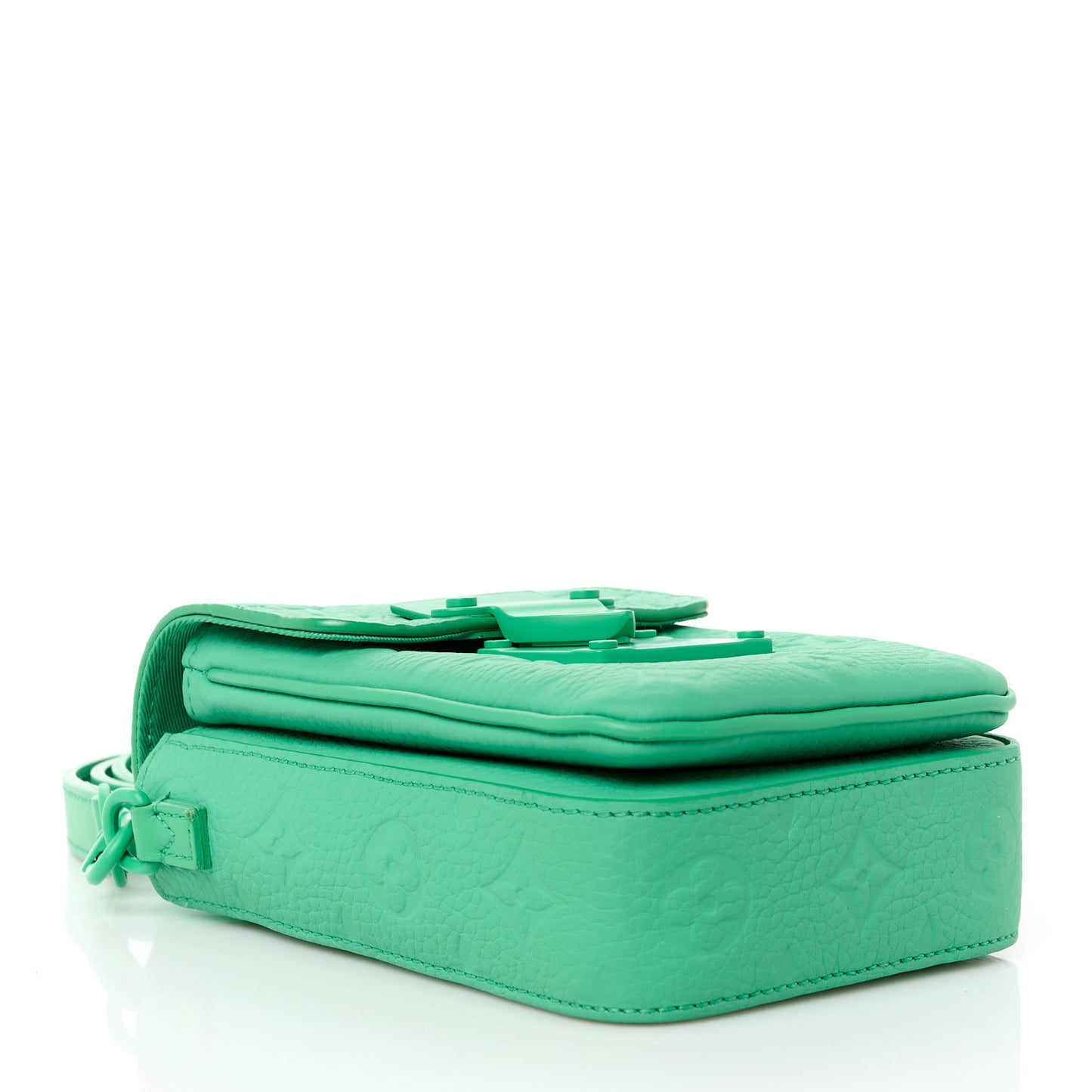 Taurillon Monogram S Lock Wearable Wallet Minty Green