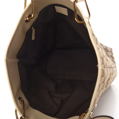 Gucci Monogram Large Eclipse Tote Beige White 5 of 10