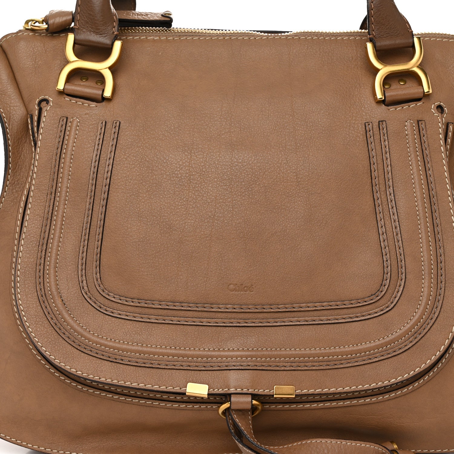 Chloe Calfskin Large Marcie Satchel Nut Nut 8 of 11