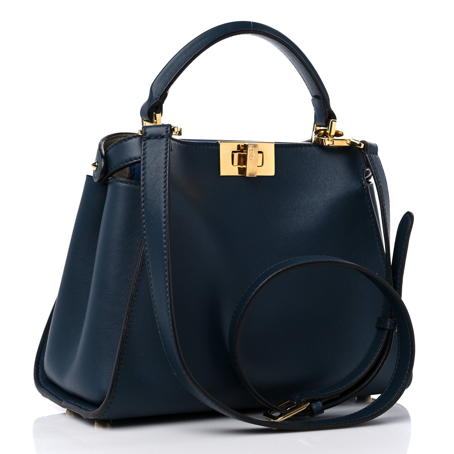 Fendi Vitello Tahiti Nappa Medium Peekaboo Iconic Essentially Satchel Notturno Grigio Polvere Nebula 3 of 13