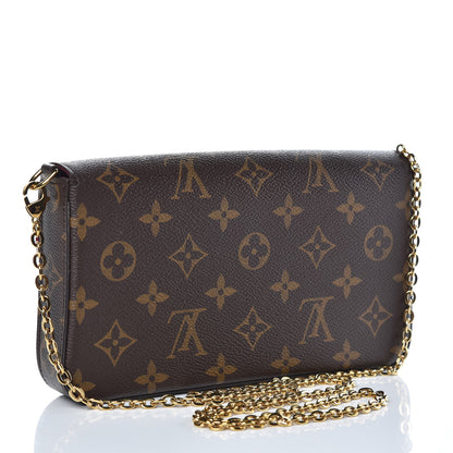 Louis Vuitton Monogram Pochette Felicie Chain Wallet Fuchsia 3 of 8