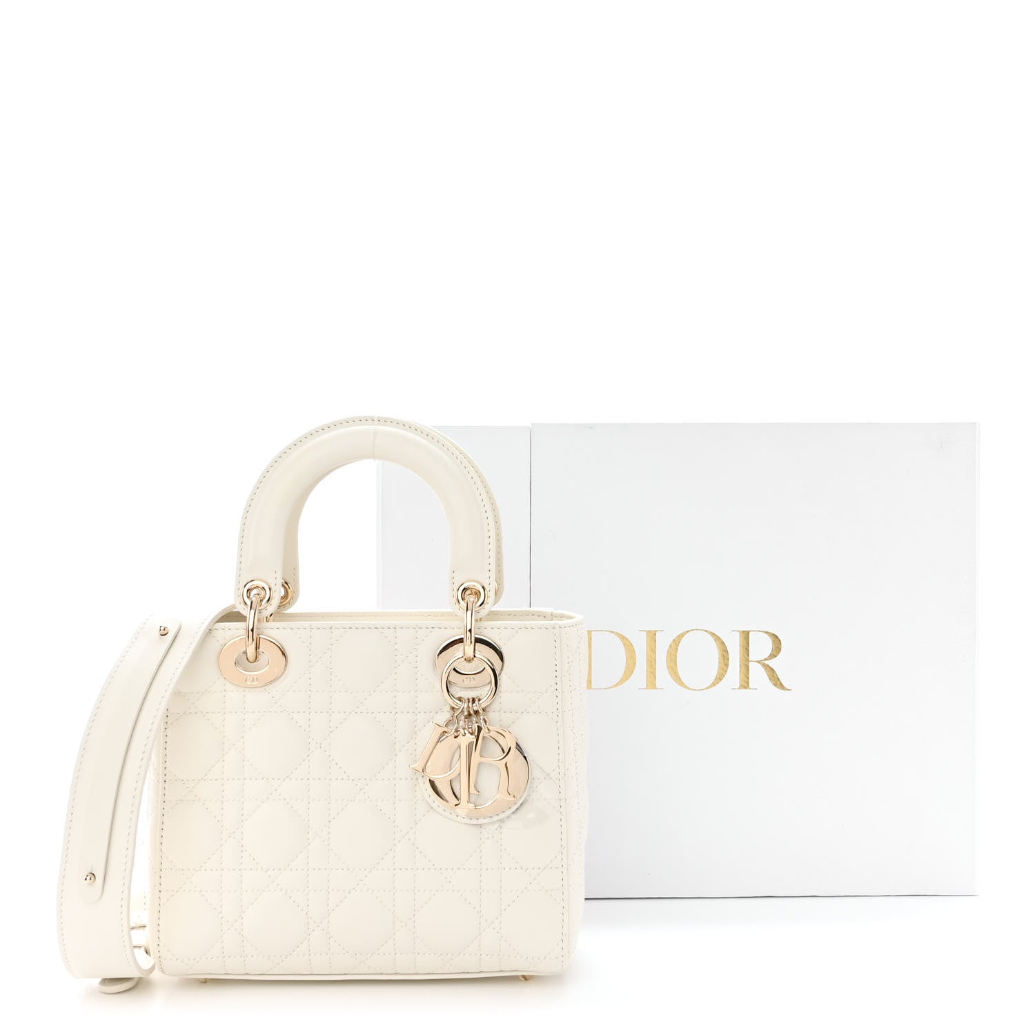 Christian Dior Lambskin Cannage Small My ABCDior Lady Dior White 11 of 11