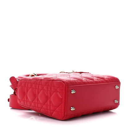 Christian Dior Lambskin Cannage Small My ABCDior Lady Dior Red 4 of 10