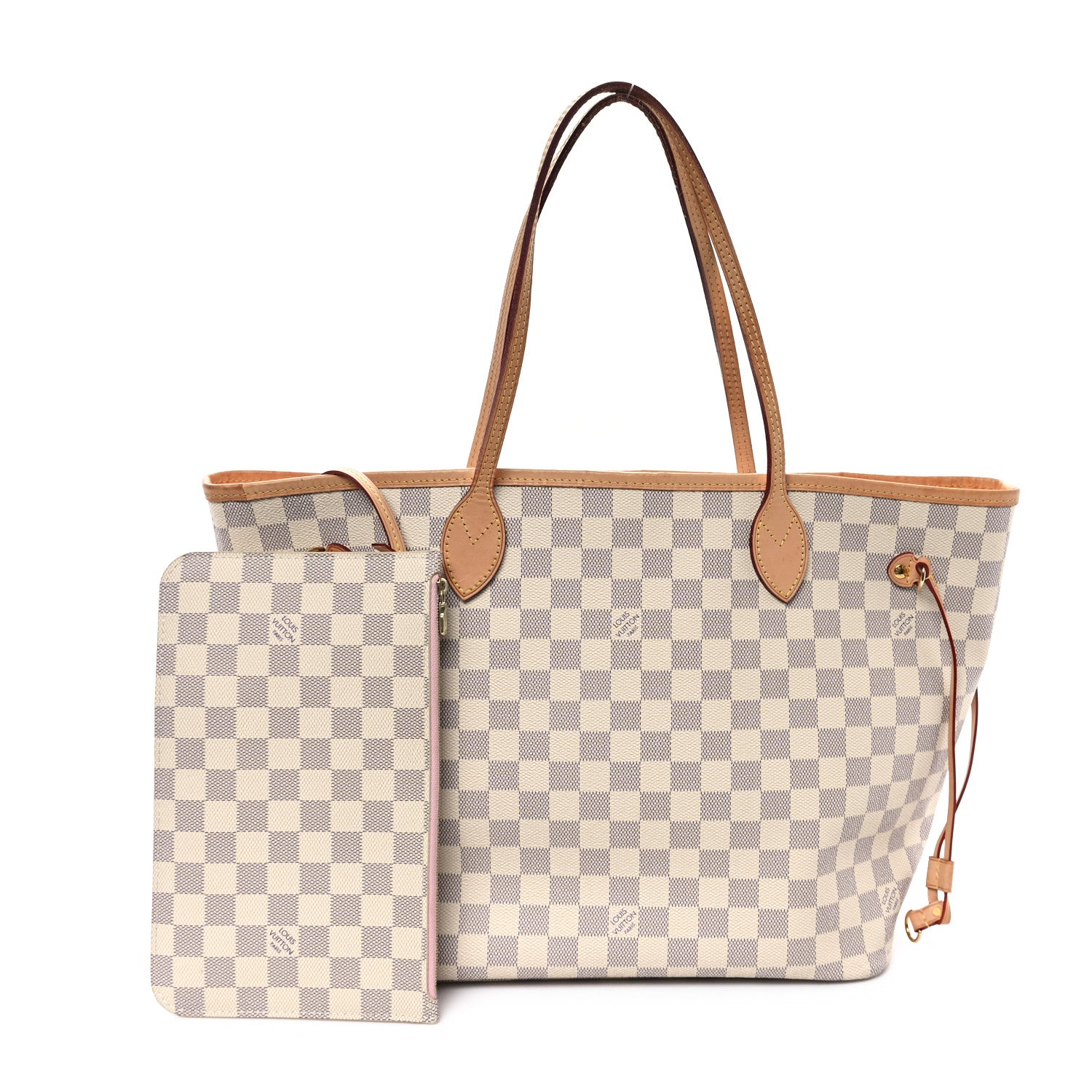 Louis Vuitton Damier Azur Neo Neverfull MM Rose Ballerine 2 of 12