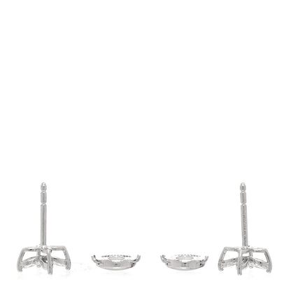 Tiffany Platinum Diamond .64ct Small Victoria Earrings 3 of 4