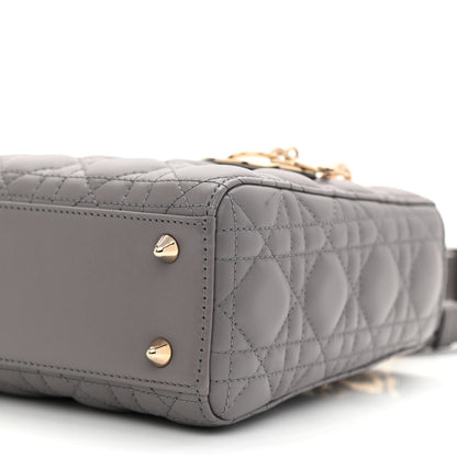 Christian Dior Lambskin Cannage Small My ABCDior Lady Dior Grey 10 of 11