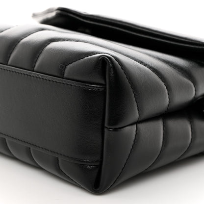 Saint Laurent Calfskin Y Quilted Monogram Monochrome Toy Loulou Crossbody Bag Black 11 of 11
