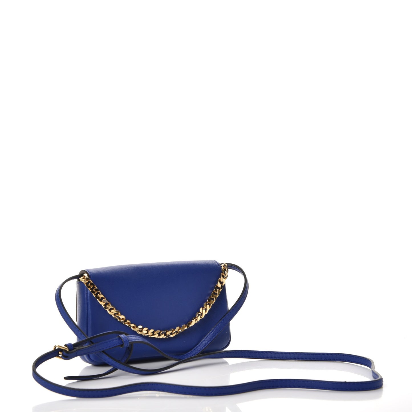 Shiny Nappa Micro Baguette Blue Neon