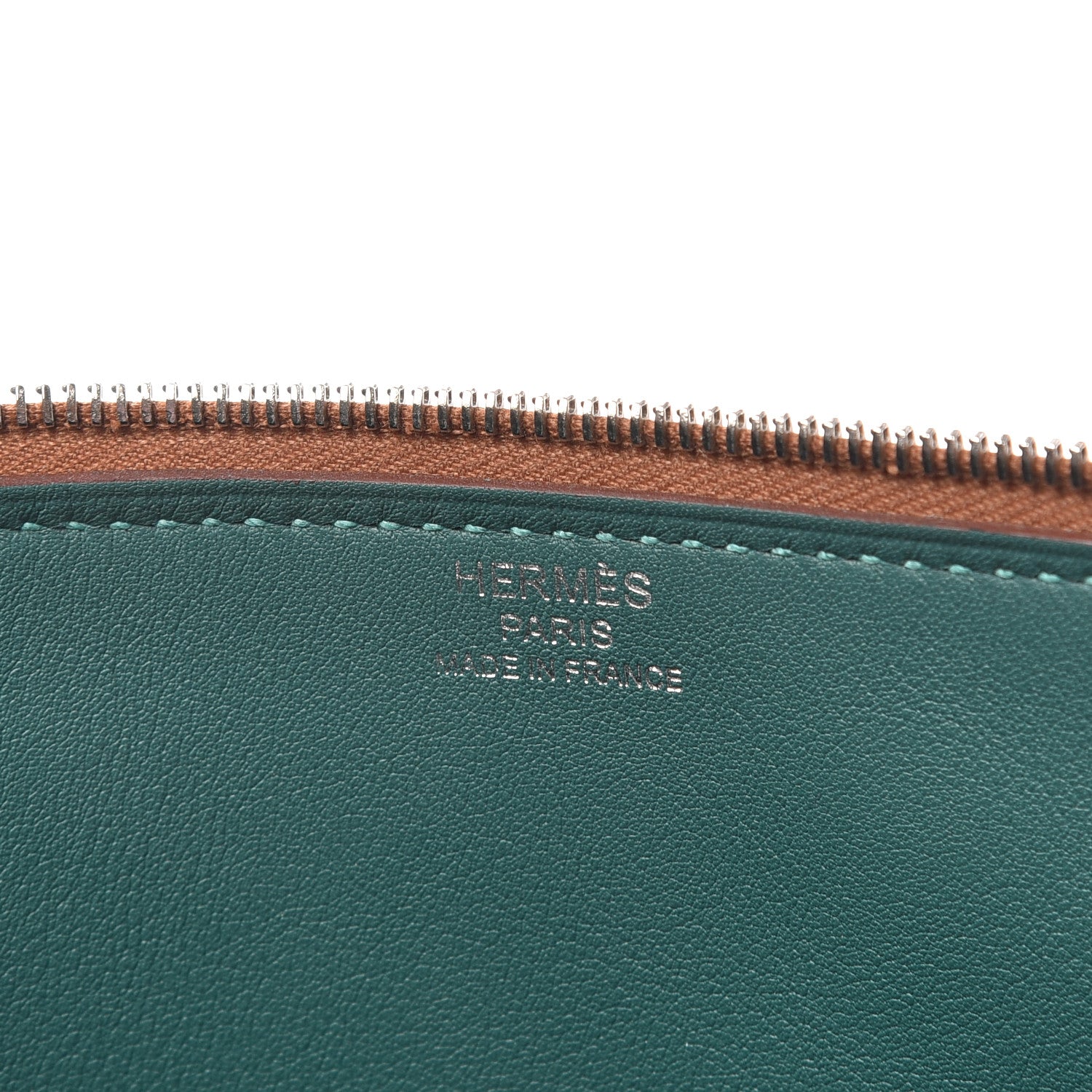 Hermes Evercolor Atout Pouch Gold Malachite 6 of 7