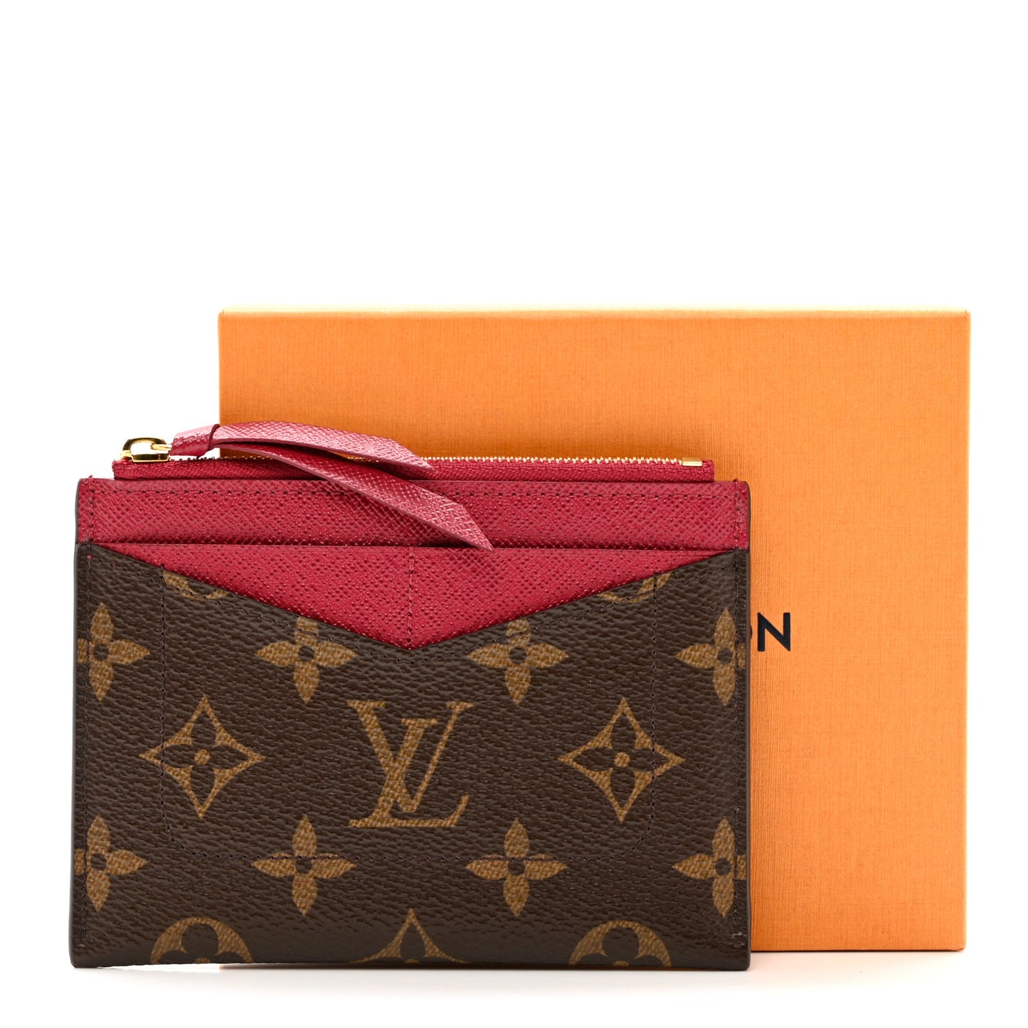 Monogram Zipped Card Holder
