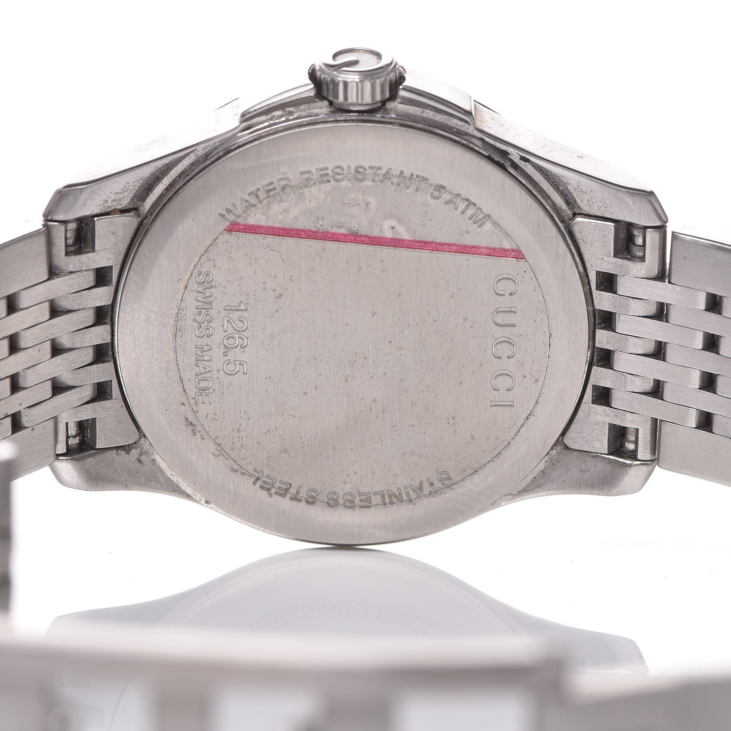 Gucci Stainless Steel Diamond Mother of Pearl 27mm G-Timeless Quartz Watch 5 of 8