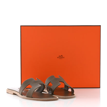 Hermes Epsom Oran Sandals 36 Etoupe 17 of 17