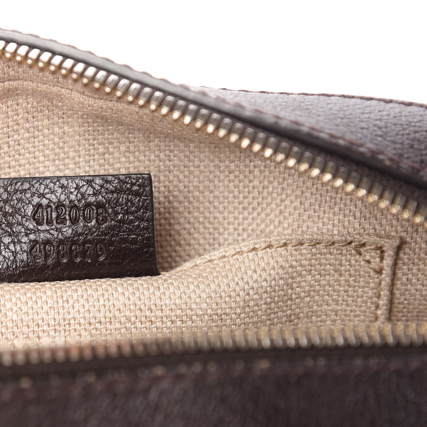 GG Supreme Monogram Web Small Webby Bee Shoulder Bag Dark Brown