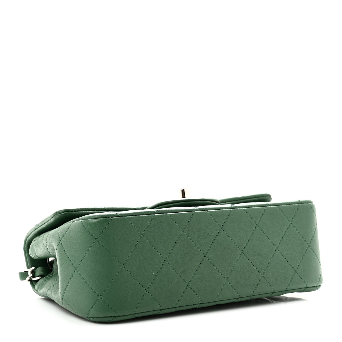 Chanel Lambskin Quilted Mini Rectangular Flap Green 4 of 11