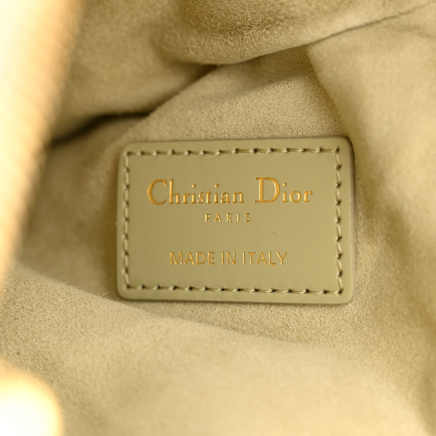 Christian Dior Calfskin Cannage Caro Pouch Desert Sage 6 of 11