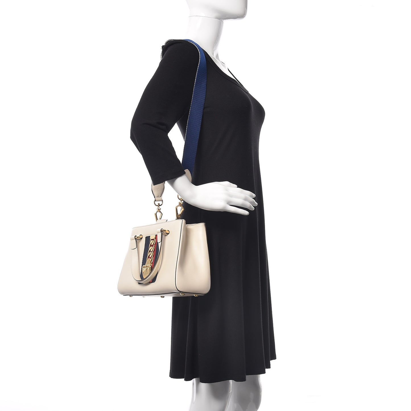Calfskin Medium Sylvie Top Handle Tote White