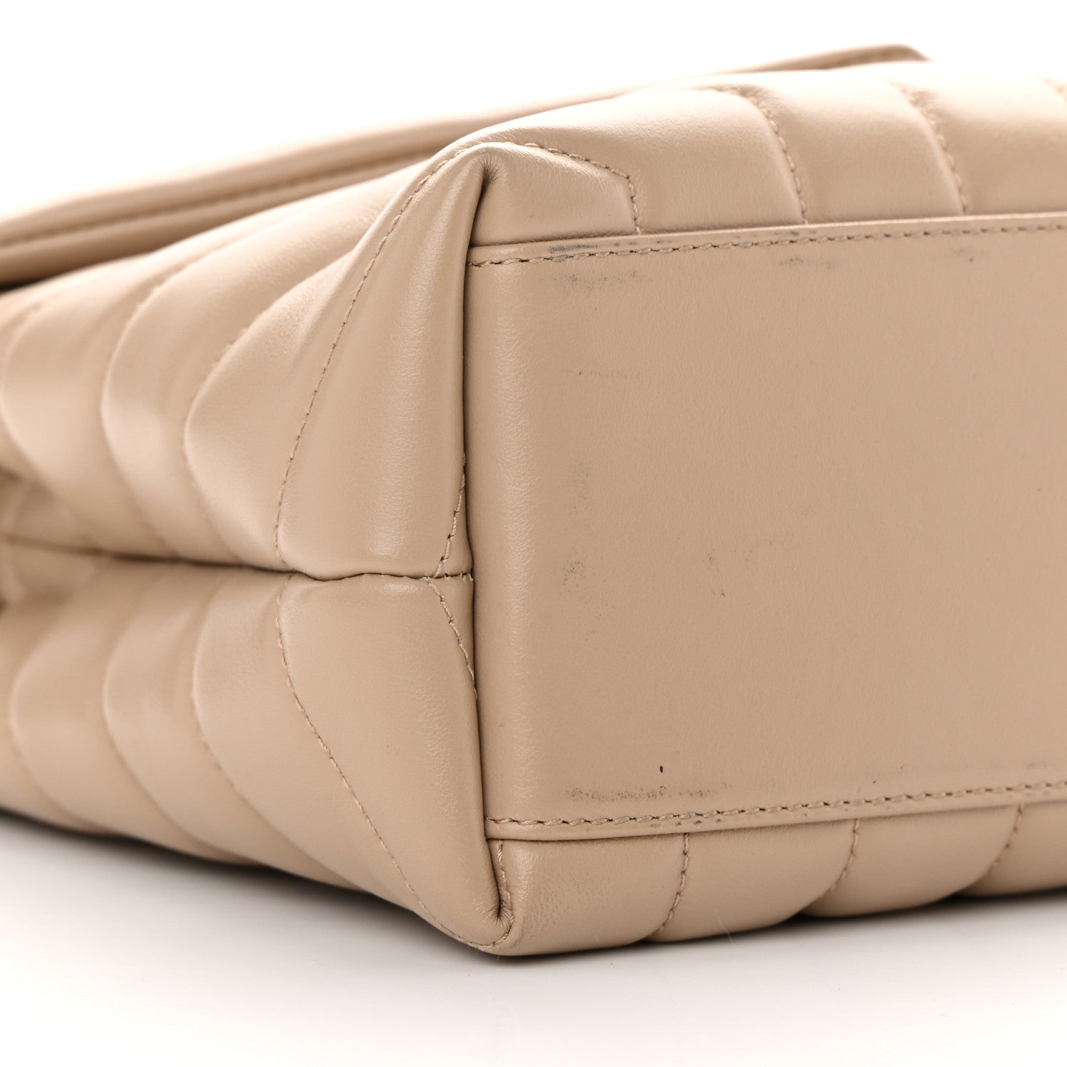 Saint Laurent Calfskin Y Quilted Monogram Small Loulou Chain Satchel Dark Beige 8 of 11