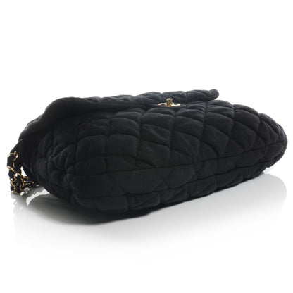 Chanel Jersey Large Bubble Quilt Flap Black 4 of 8