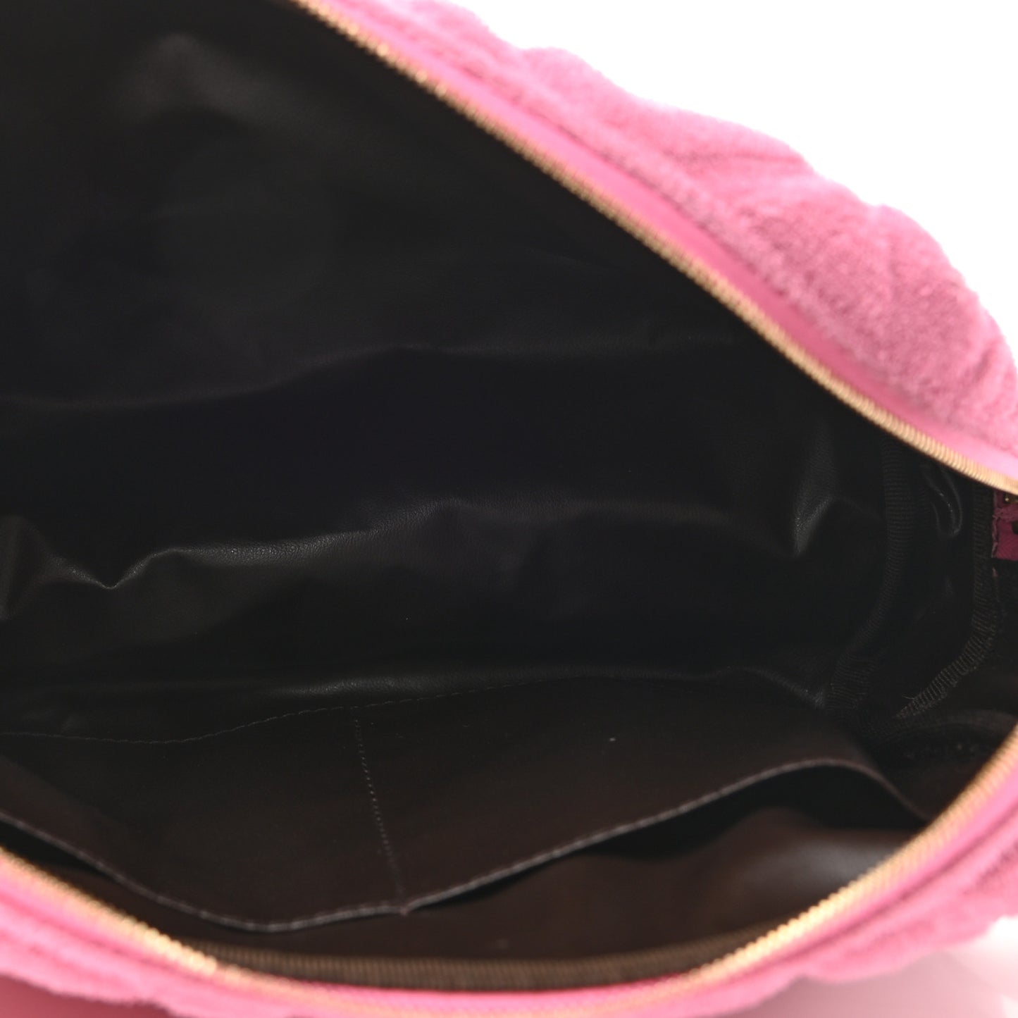 Terry Cloth Vitello Century Matte FF 1974 Embossed Medium Trapezoid Beauty Pouch Lollypop