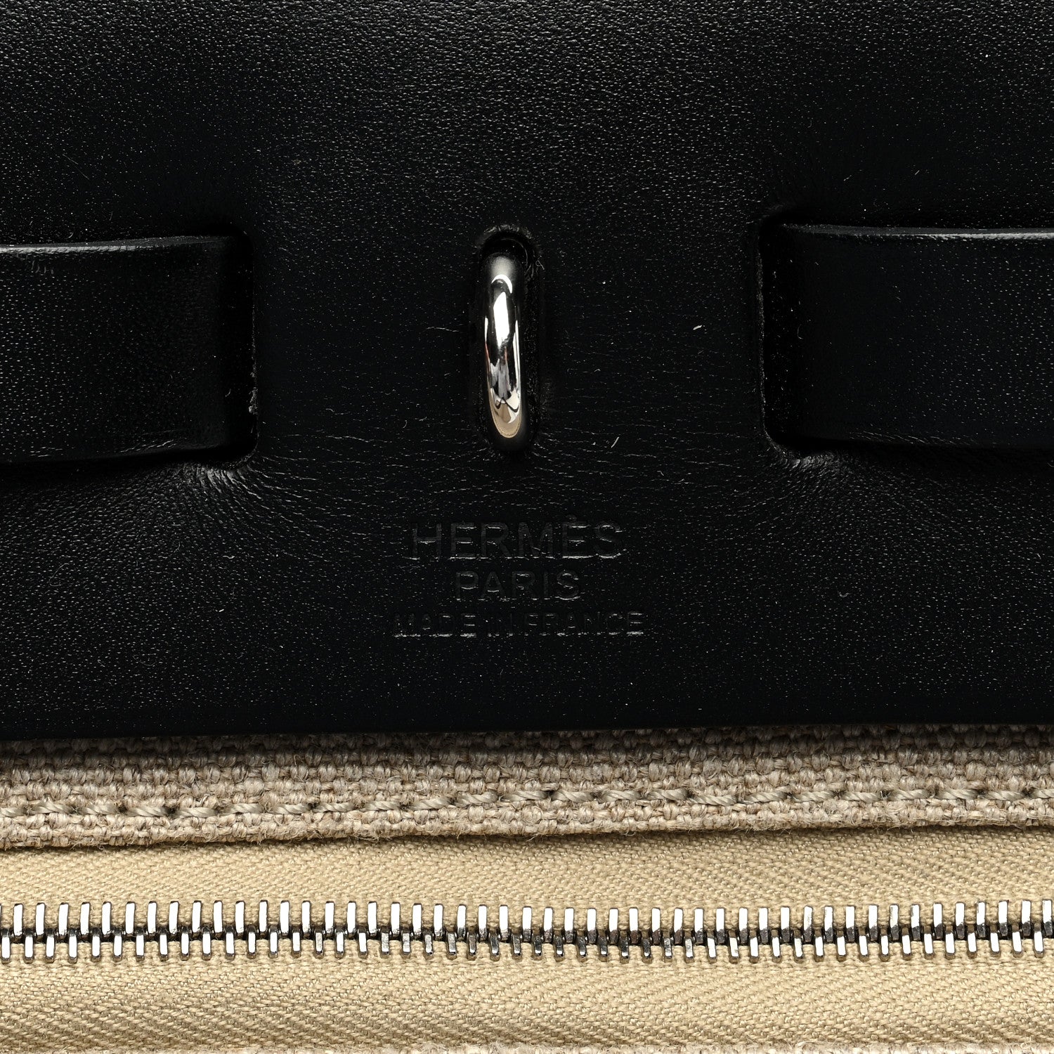 Hermes Military Toile Vache Hunter Herbag Zip Retourne 31 PM Ficelle Black 7 of 11