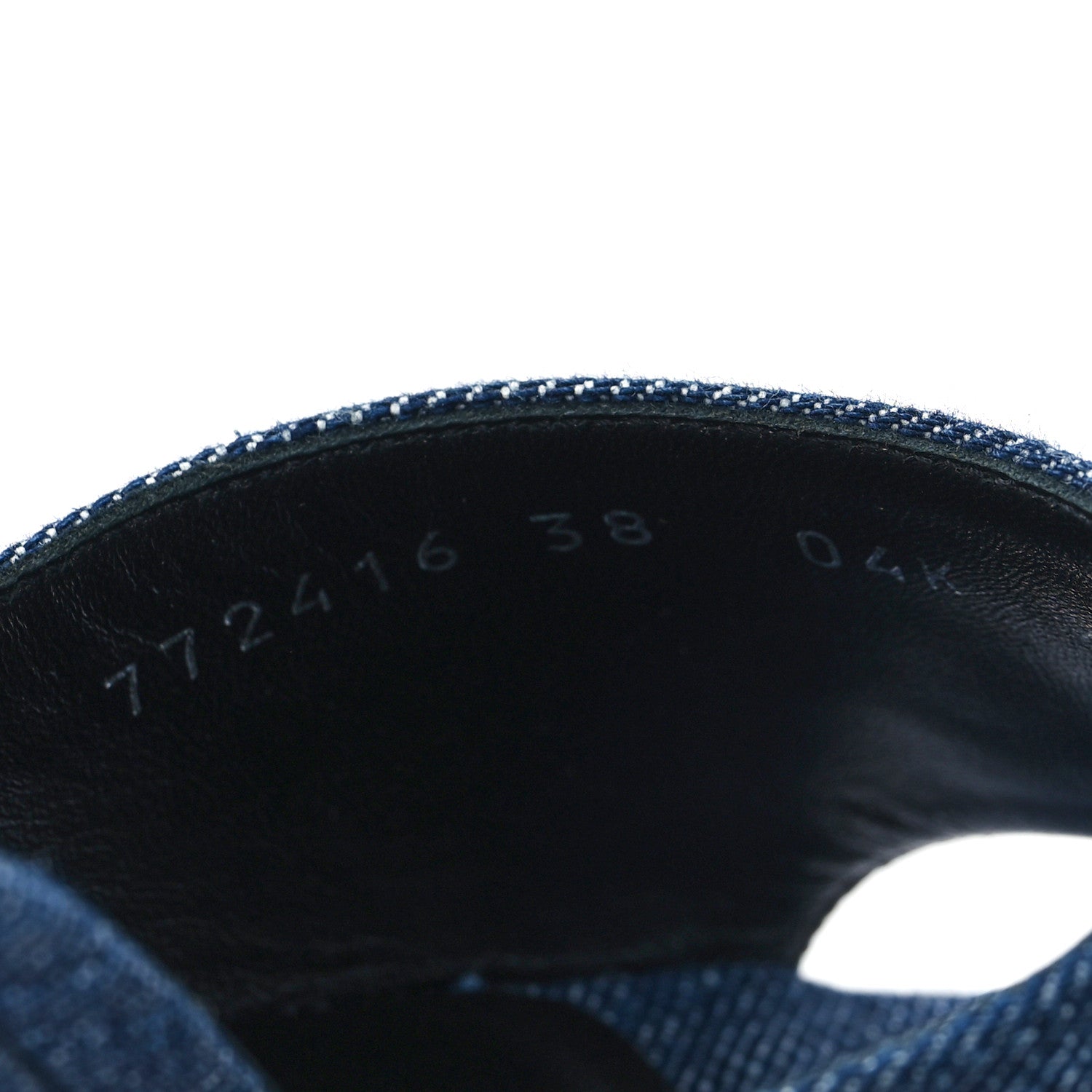 Gucci Denim Crystal GG Monogram Mules 38 Blue 9 of 9