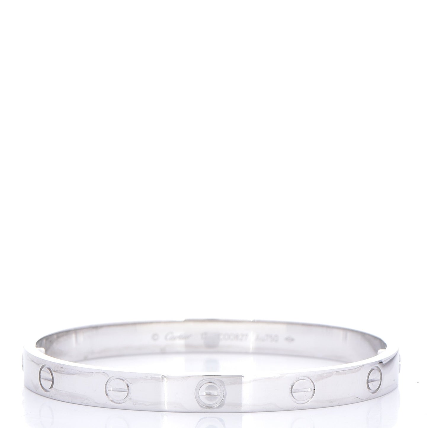 18K White Gold LOVE Bracelet 17