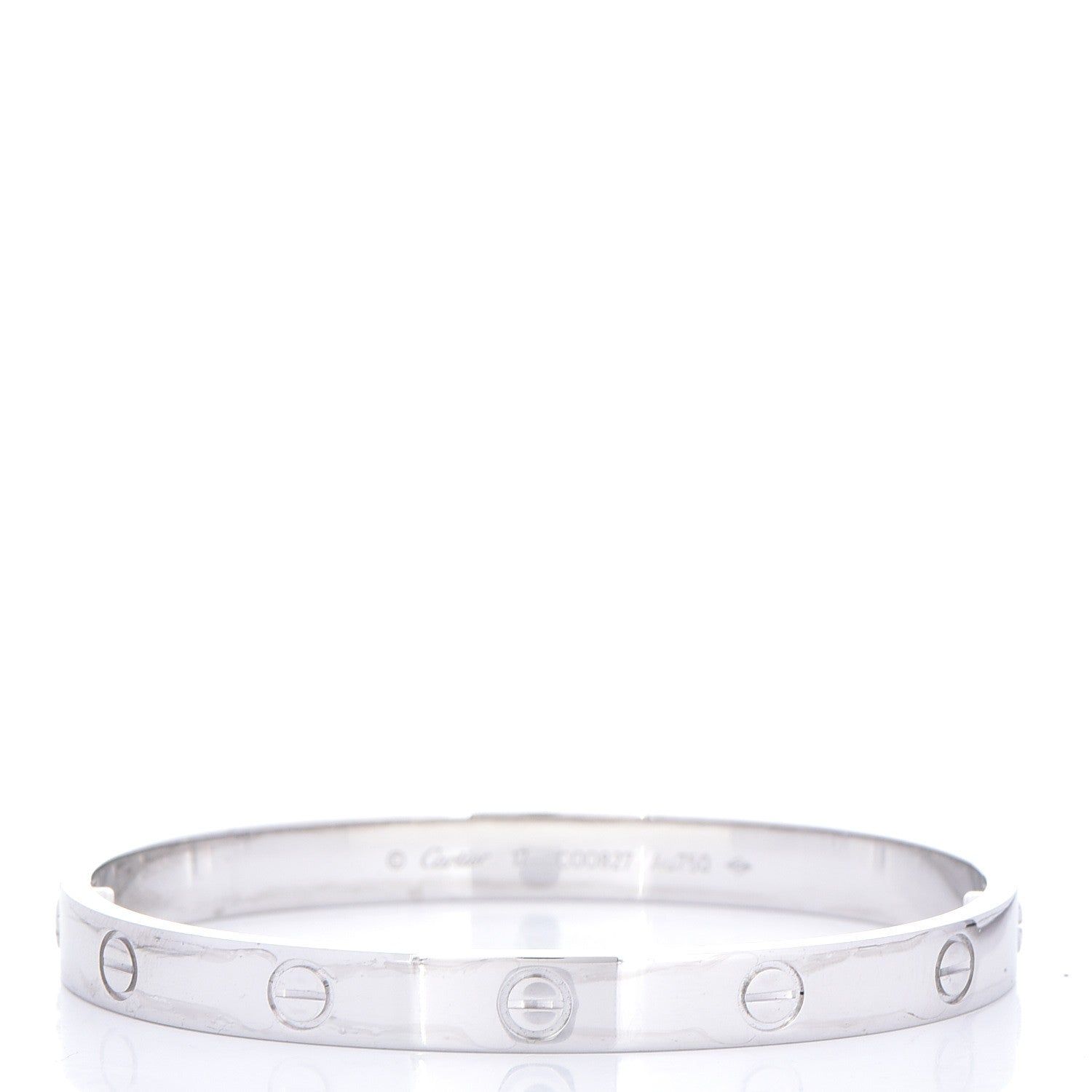 Cartier 18K White Gold LOVE Bracelet 17 1 of 8