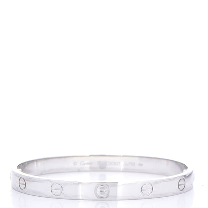 Cartier 18K White Gold LOVE Bracelet 17 1 of 8