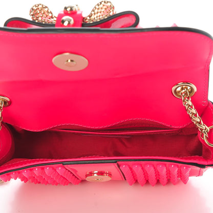 Christian Louboutin Patent Spiked Sweety Charity Crossbody Bag Neon Pink 5 of 9