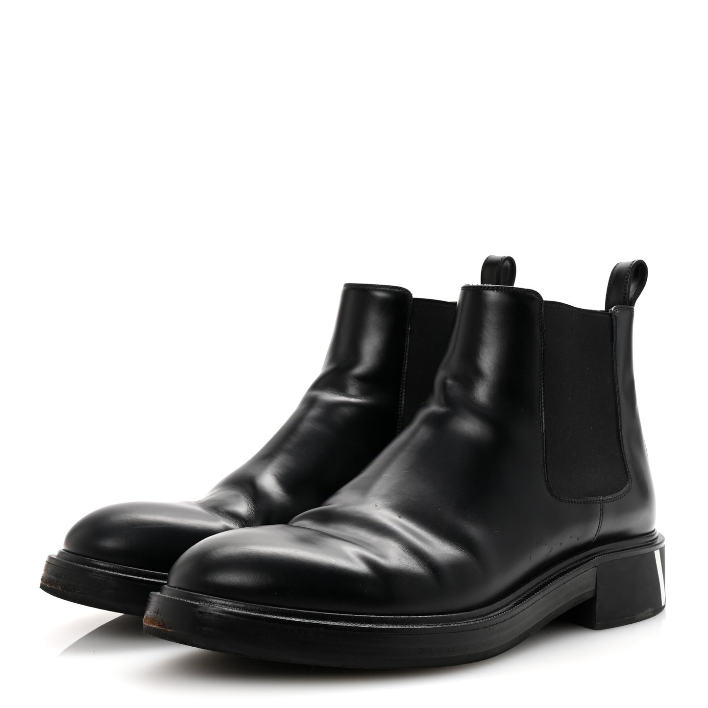 Calfskin VLTN Mens Chelsea Ankle Boots 43 Black