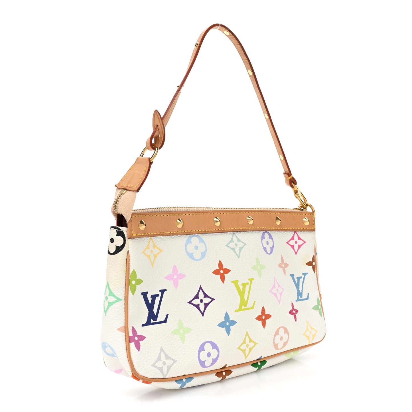 Monogram Multicolor Pochette Accessories White