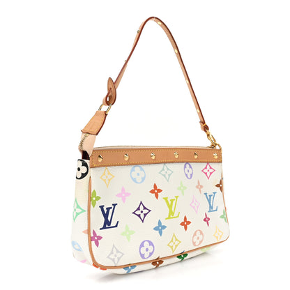 Louis Vuitton Monogram Multicolor Pochette Accessories White 3 of 13