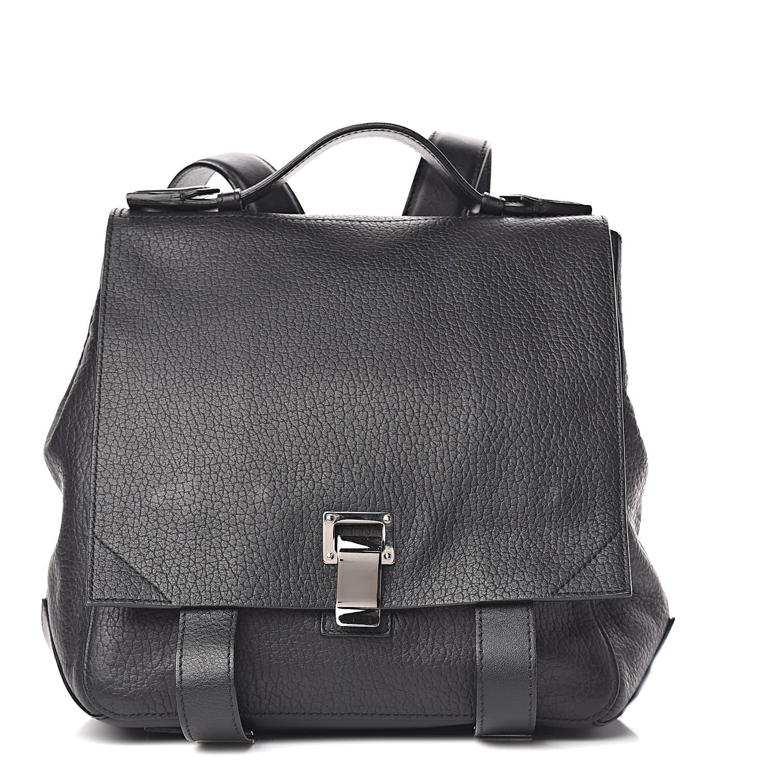 Proenza Schouler Pebbled Calfskin PS Courier Backpack Black 1 of 14