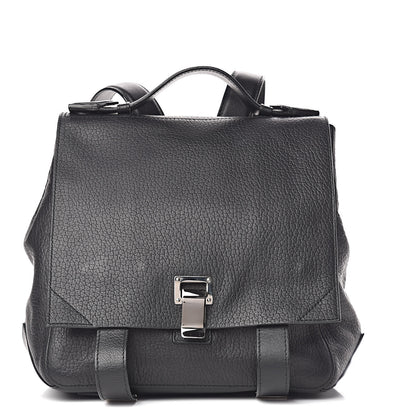 Proenza Schouler Pebbled Calfskin PS Courier Backpack Black 1 of 14