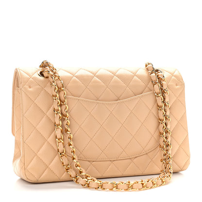 Chanel Caviar Quilted Medium Double Flap Beige Clair 3 of 10