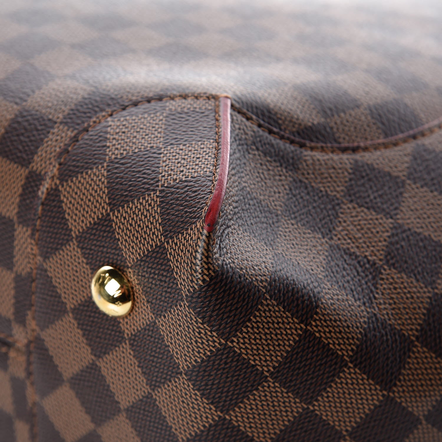 Louis Vuitton Damier Ebene Caissa Hobo Cherry 13 of 16