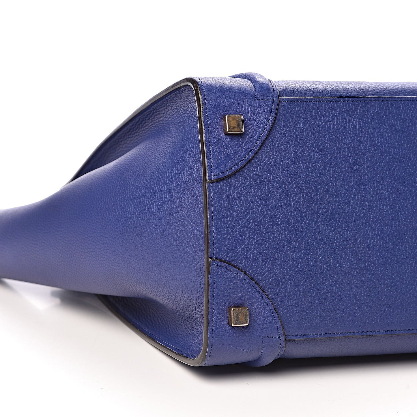 Drummed Calfskin Mini Luggage Indigo