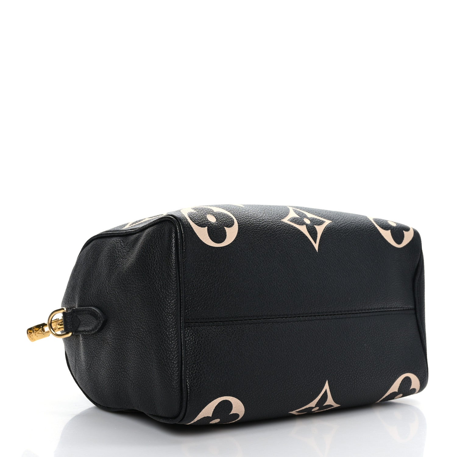 Louis Vuitton Empreinte Monogram Giant Speedy Bandouliere 25 Black Beige 4 of 10