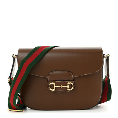 Gucci Azalea Calfskin Web Horsebit 1955 Shoulder Bag Brown Sugar 1 of 10