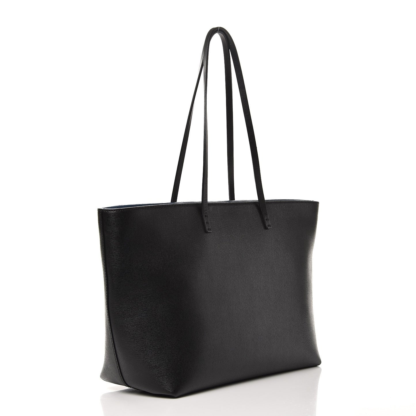 Vitello Elite Cuoio Monster Buggies Medium Roll Tote Black Multicolor Blue Cobalto