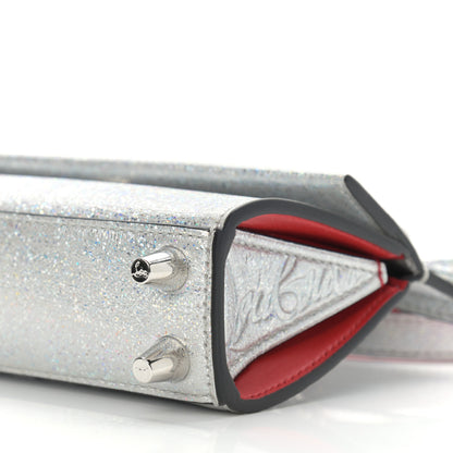 Christian Louboutin Metallic Calfskin Paloma Top Handle Shoulder Bag Silver 9 of 12