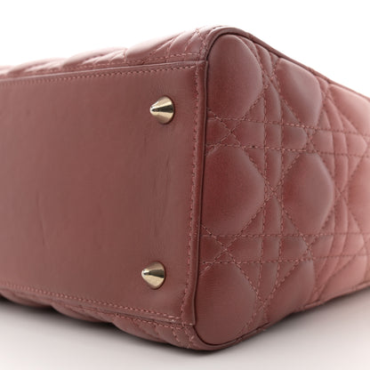 Christian Dior Lambskin Cannage Gradient Medium Lady Dior Pink 10 of 13