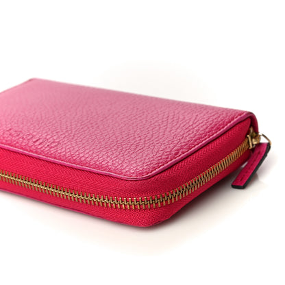 Gucci Pebbled Calfskin Zip Around Wallet Pink 11 of 20