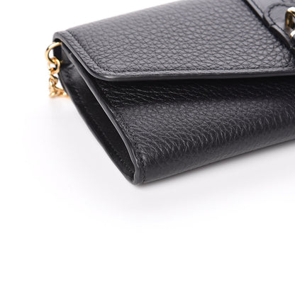 Chloe Shiny Grained Calfskin Aby Wallet on Chain Black 7 of 9