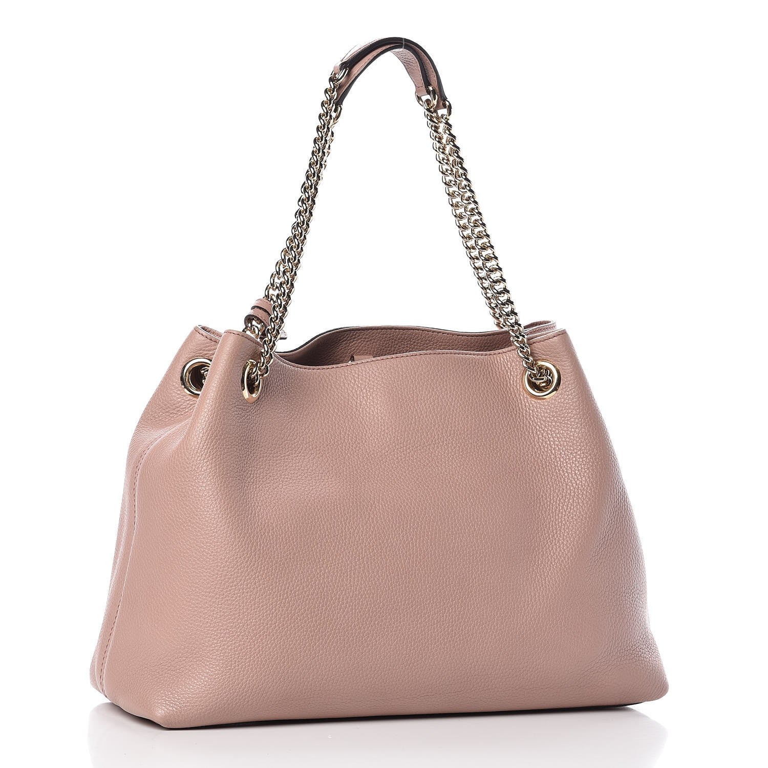 Gucci Pebbled Calfskin Medium Soho Chain Shoulder Bag Dark Cipria 3 of 7