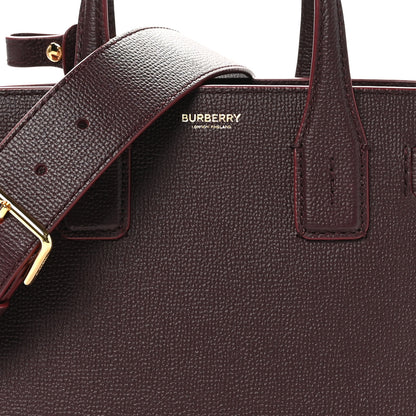 Burberry Grainy Calfskin House Check Small Banner Tote Mahogany Red 9 of 11