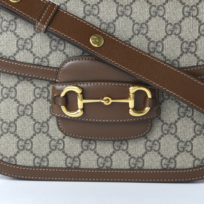 Gucci GG Supreme Monogram Horsebit 1955 Shoulder Bag Beige Brown Sugar 10 of 10