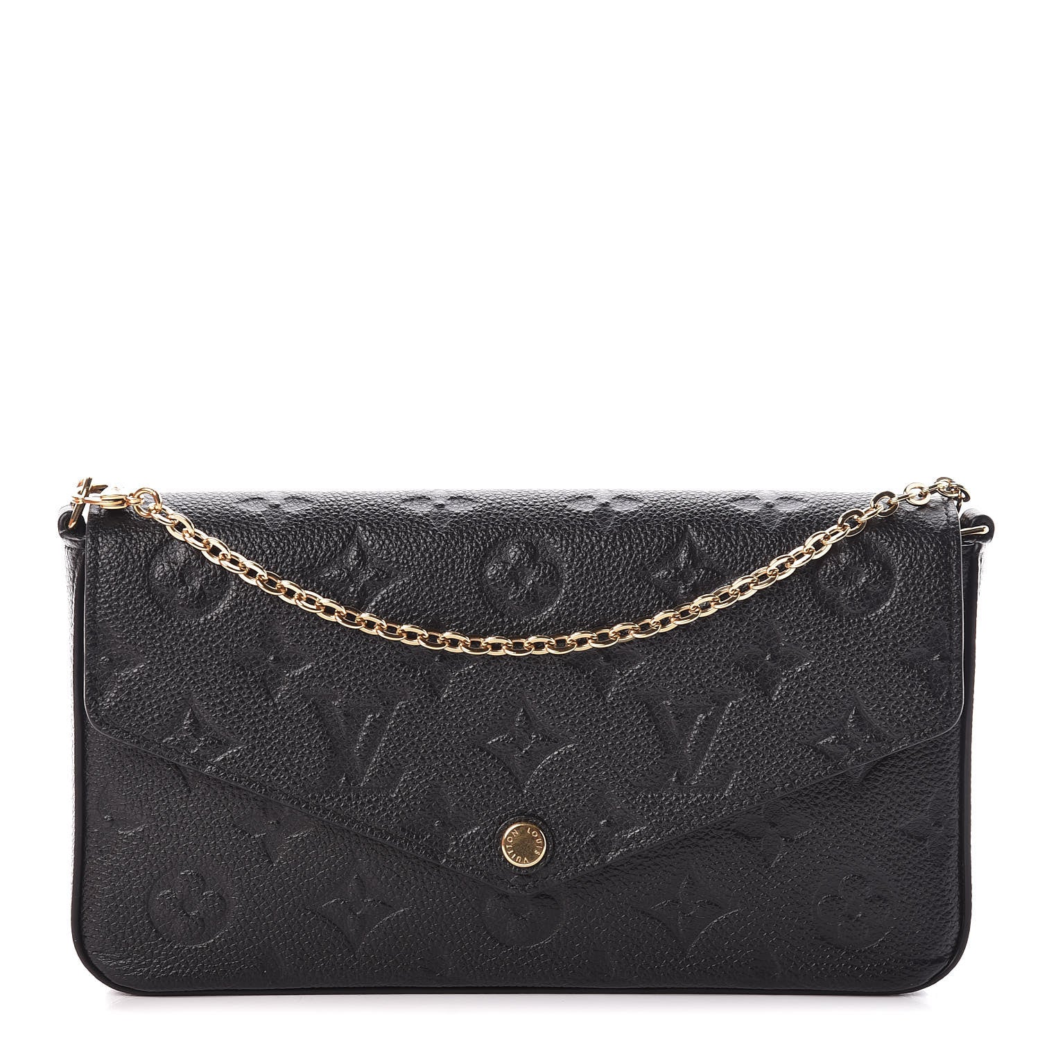 Louis Vuitton Empreinte Pochette Felicie Chain Wallet Black 1 of 10